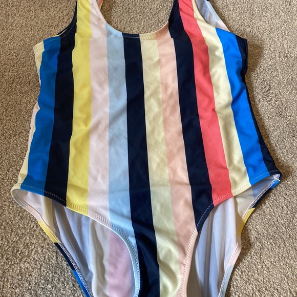 Multicolor Stripe One Piece Bathing Suit - Picture 2 of 3